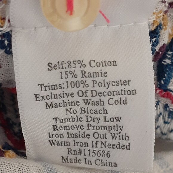 Johnny Was Embroidered Peasant Blouse - Picture 9 of 13